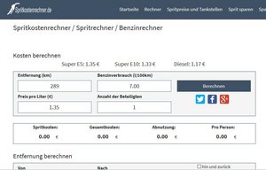 Der neue Spritkostenrechner